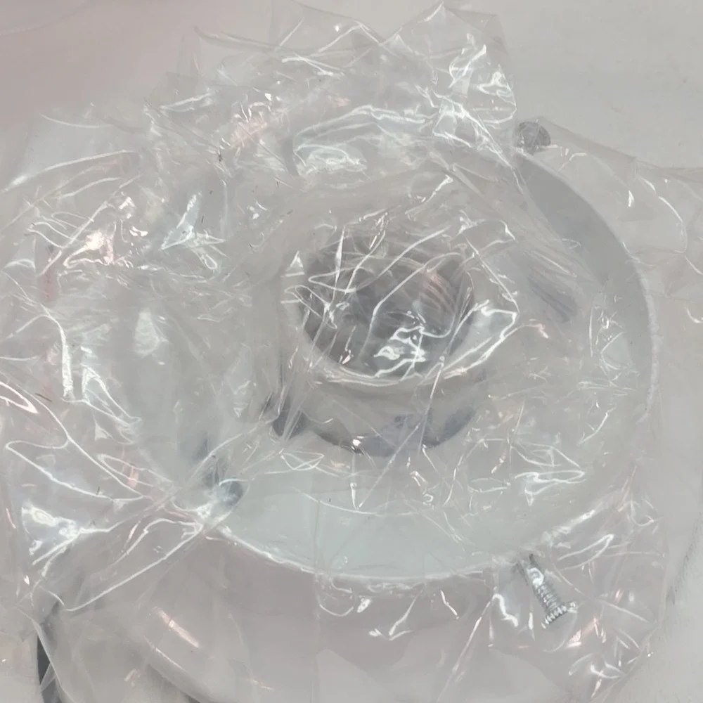 Progress Lighting P3605-30 White 1-Light Flush Mount with White Glass